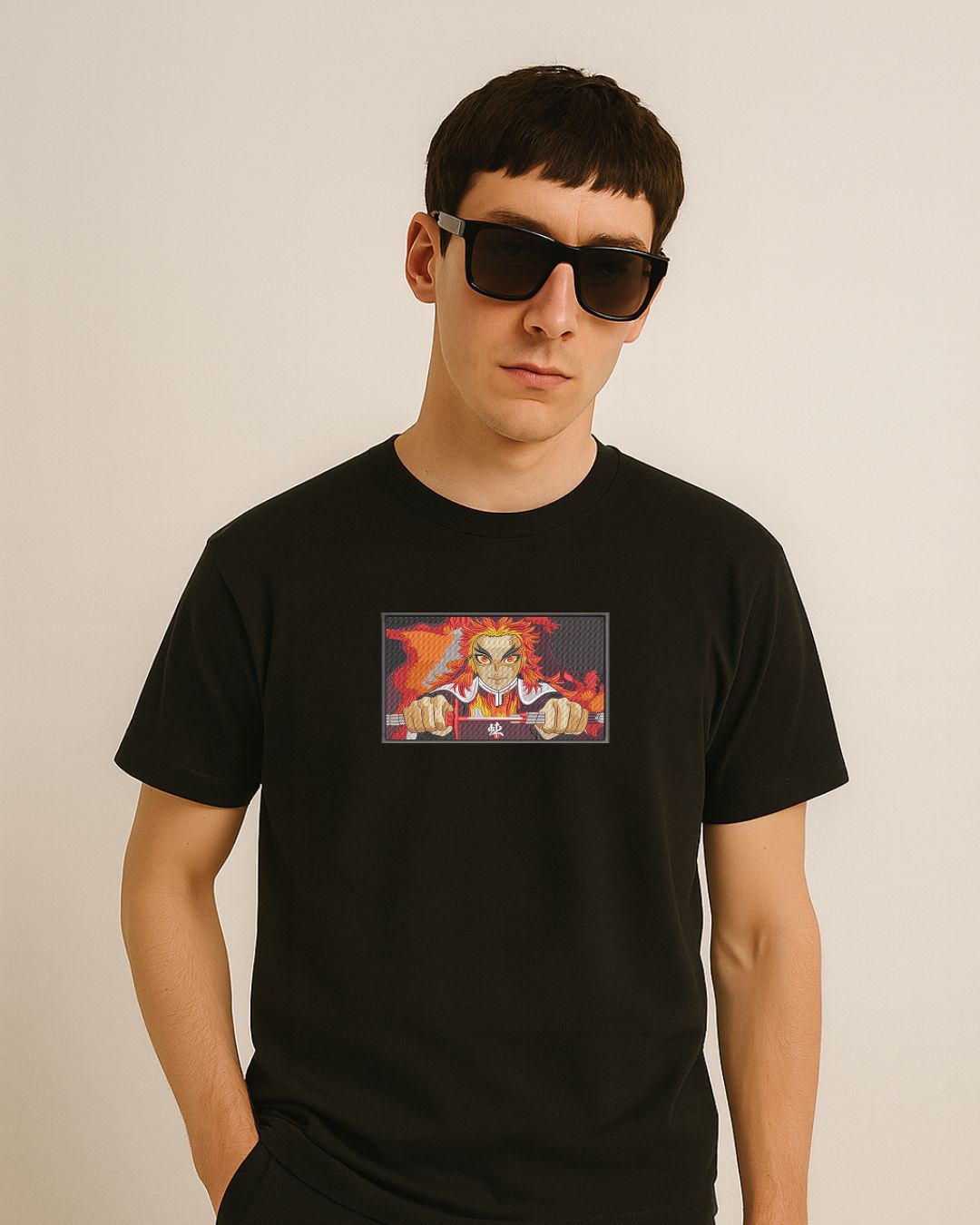 S-ON® Regular Fit 100% Cotton 240 GSM Premium Embroidered T-Shirt for Men | Heavyweight Fabric | Luxury Streetwear | Soft Breathable Fabric | Made in India