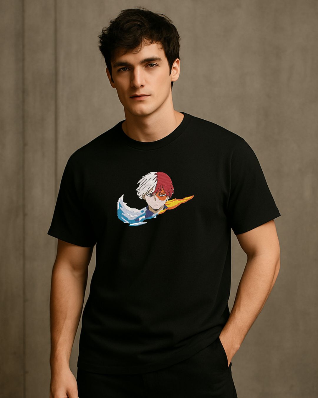 S-ON® Regular Fit 100% Cotton 240 GSM Premium Embroidered T-Shirt for Men | Heavyweight Fabric | Luxury Streetwear | Soft Breathable Fabric | Made in India