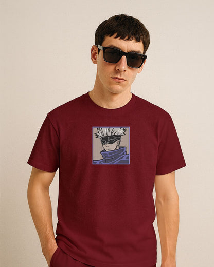 S-ON® Oversized t shirt 100% Cotton 240 GSM Premium Embroidered T-Shirt for Men | Heavyweight Fabric | Luxury Streetwear | Soft Breathable Fabric | Made in India