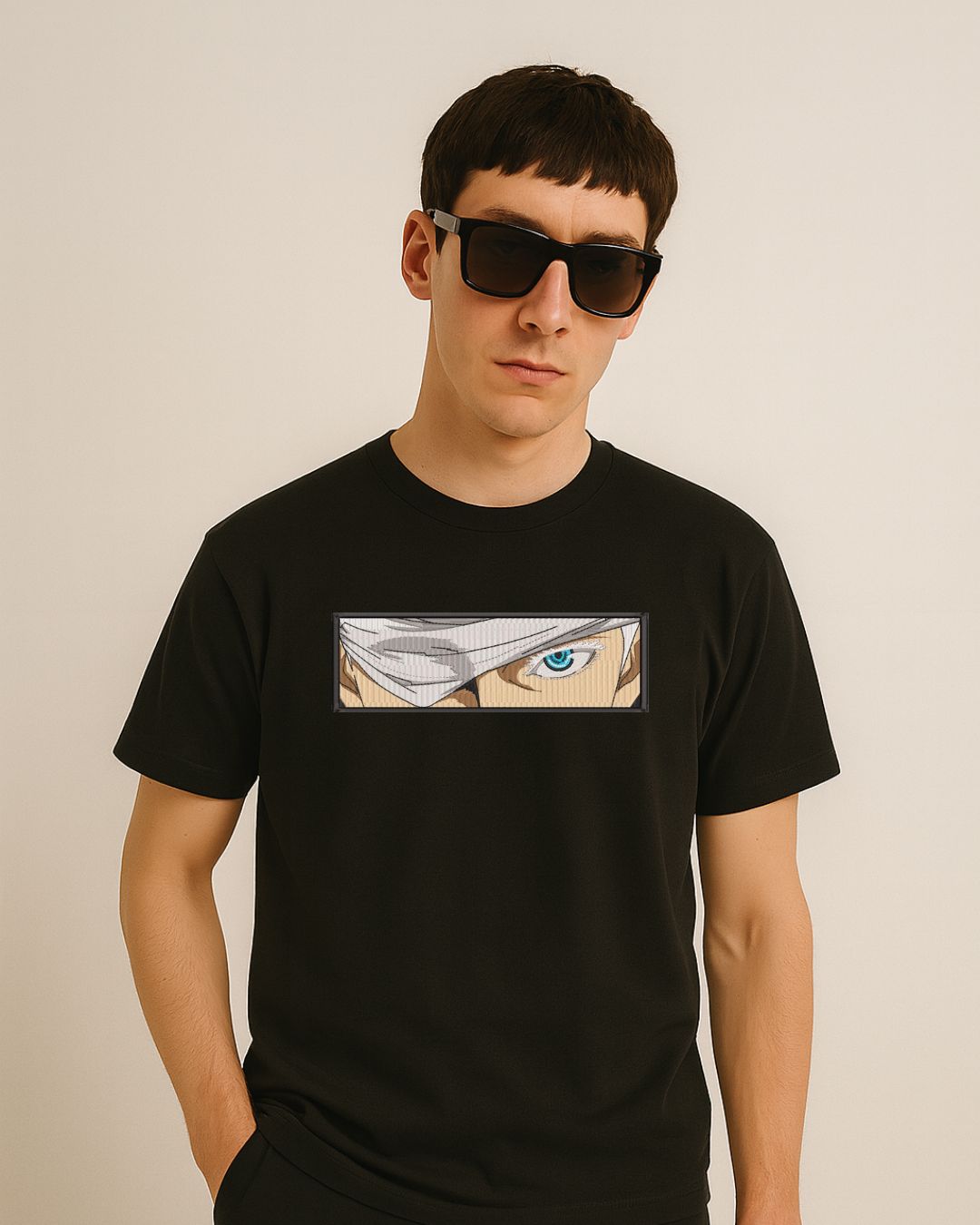 S-ON® Regular Fit 100% Cotton 240 GSM Premium Embroidered T-Shirt for Men | Heavyweight Fabric | Luxury Streetwear | Soft Breathable Fabric | Made in India