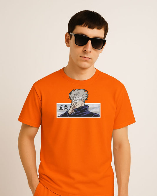 S-ON® Regular Fit 100% Cotton 240 GSM Premium Embroidered T-Shirt for Men | Heavyweight Fabric | Luxury Streetwear | Soft Breathable Fabric | Made in India