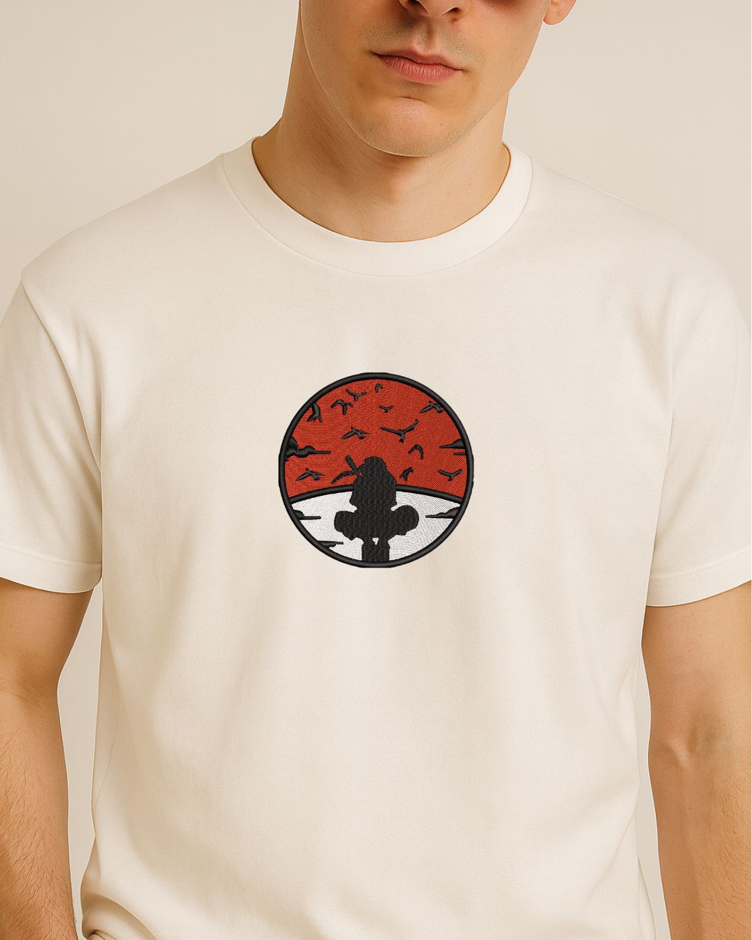 S-ON® Regular Fit 100% Cotton 240 GSM Premium Embroidered T-Shirt for Men | Heavyweight Fabric | Luxury Streetwear | Soft Breathable Fabric | Made in India